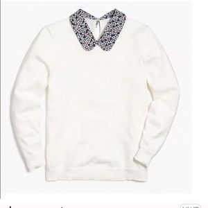 Jcrew floral collar sweater